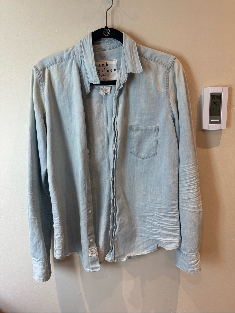 Frank & Eileen Pale Blue Denim Button Down Shirt